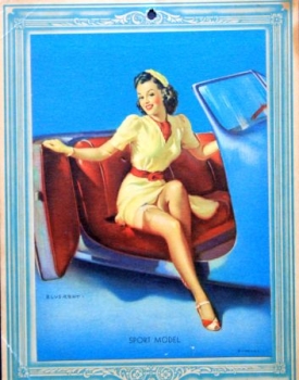 Elvgren "Sport Model" Pin-up  1953 Calendarmotive (2101)